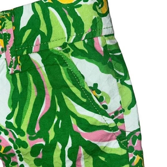 Lilly Pulitzer Callahan Shorts Resort White Seeing Pink Elephants sz 00 Tropical - Picture 4 of 8